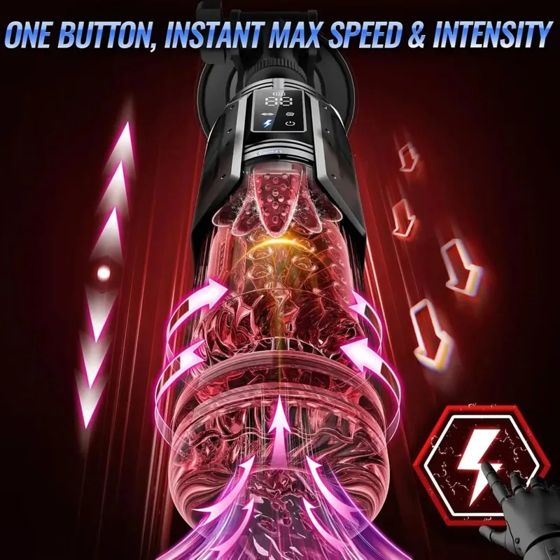 Automatic Male Masturbator 7 Thrusting Rotating Suction Modes Blowjob Sex Machine Vibrating Masturbation Stroker Dual Handles — image 3