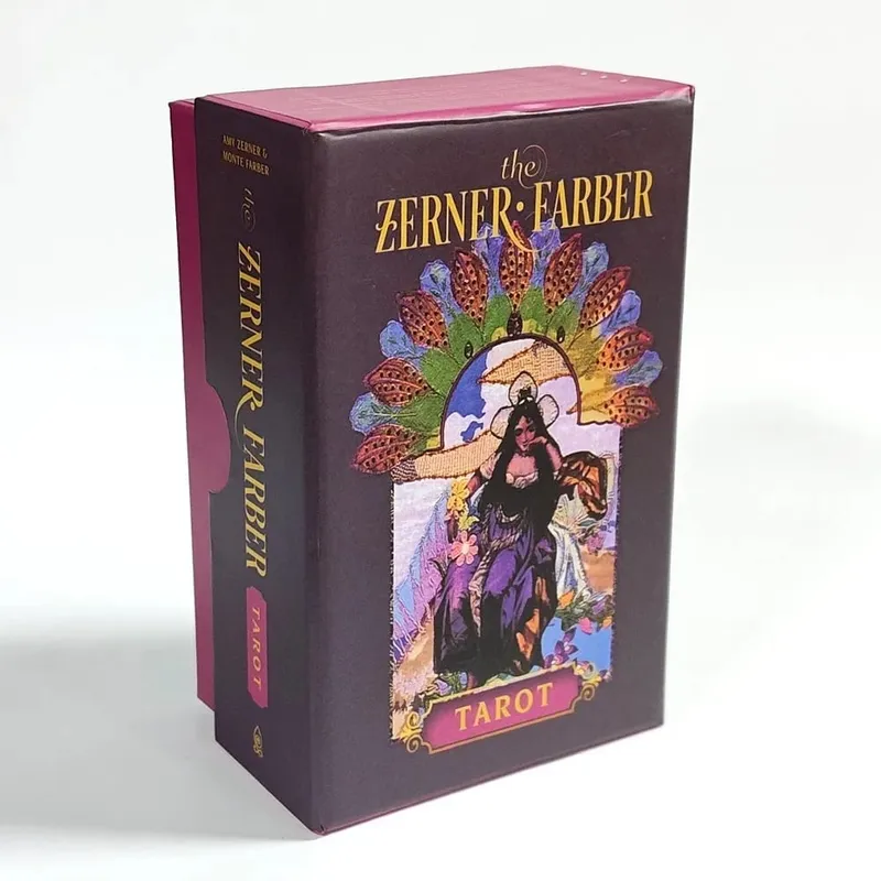 Double-embossed The Zerner-Farber Tarot Deck 10.5*6cm 78 Pcs Collage Art Tarot Cards Spiritual Divination Tool in Rigid Box