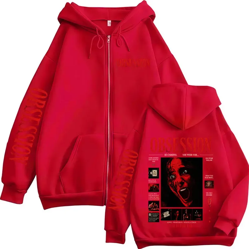 Horror Movie Obsession Nikki Merch Zipper Hoodies Men's Women Casual Loose Long Sleeves Zip Up Hooded Sweatshirts Jackets Coats — image 9