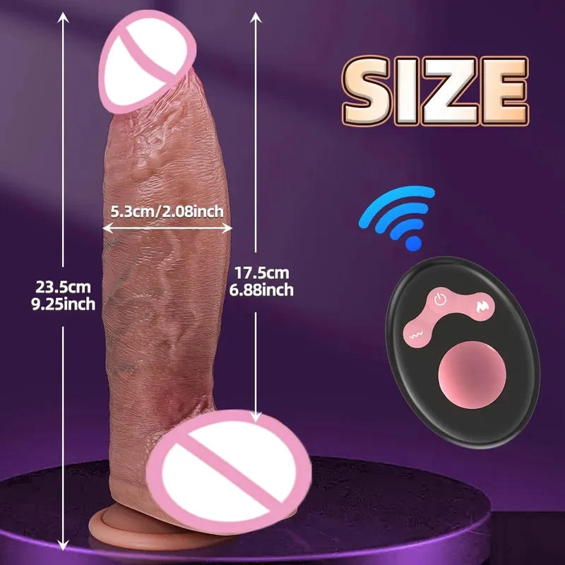 Thrusting Dildo Realistic Penis G Spot Clitoris Stimulator Adult Sex Toy Soft Silicone Man Dick For Women Couple Sex Product — image 10