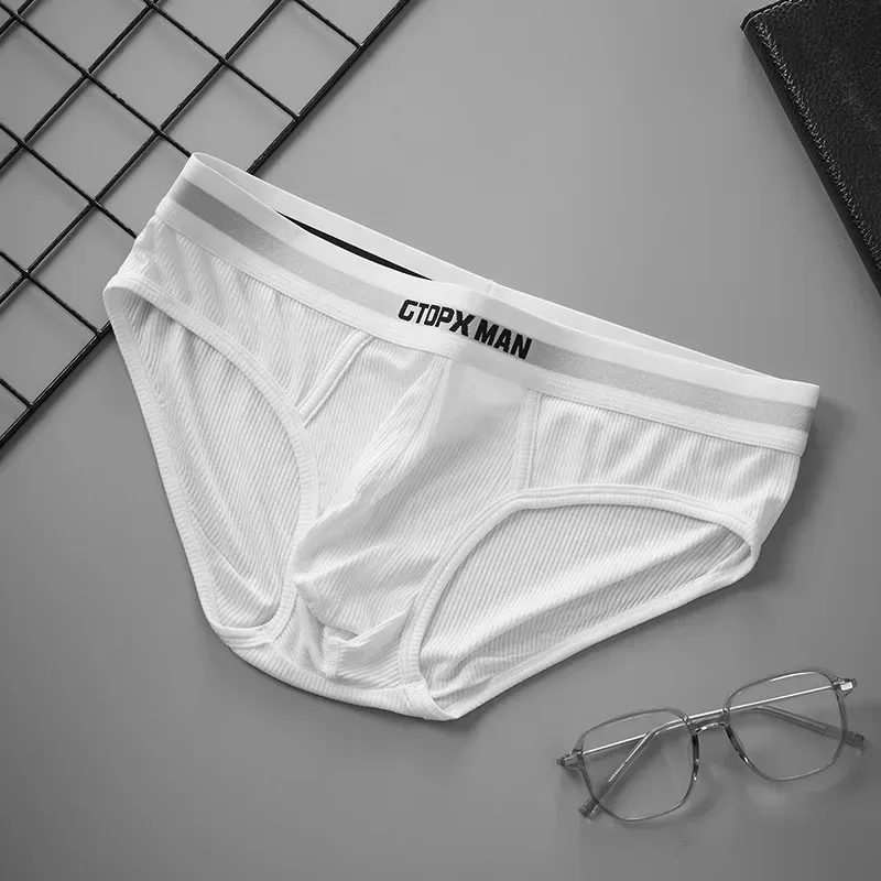 3Pack Summer Single Layer Herr Underkläder Lågfärgade Trosor för Herr Elastisk Comfort Fit Kalsonger Ropa Interiör Hombre — image 2