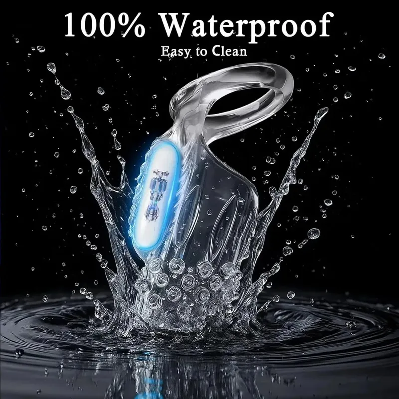Silicone Cock Ring Vibrator for Men Penis Vibrating Sleeve Ejaculation Delay G Spot Clit Stimulation Sex Toys for Couple Adult