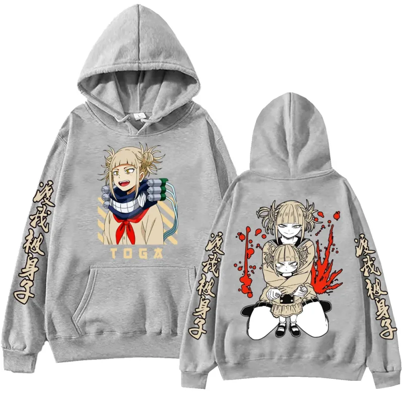 2025 Anime My Hero Academia Himiko Toga Hoodies Harajuku Pullover Tops Man Woman Fans Gift Long sleeve Oversized Sweatshirt