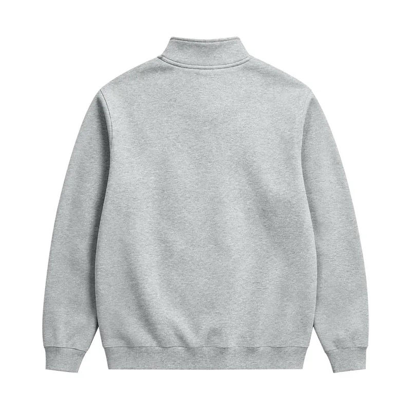 Mga Lalaki 2026 Autumn Winter Hot Item Fleece Lined Stand Collar Loose Vintage Sweatshirt Casual Commuter Fashion Lalaki Pang-araw-araw na Panlabas na Kasuotan — image 21