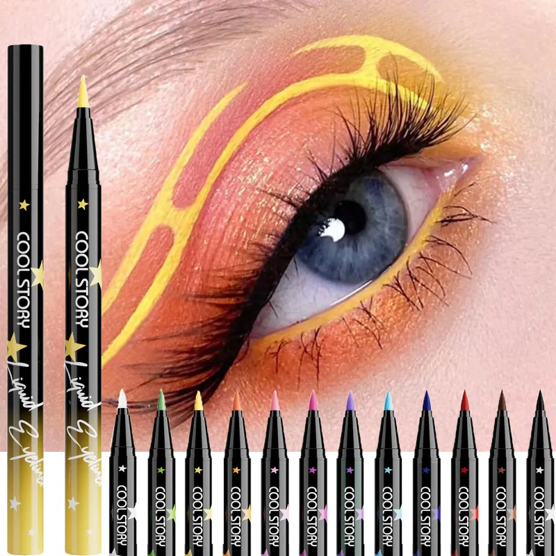 Red White Black Waterproof Eyeliner Pencil Untra-fine Liquid Eye Liner Pen Quick Dry Long Lasting Non Smudge Makeup Cosmetics — image 4