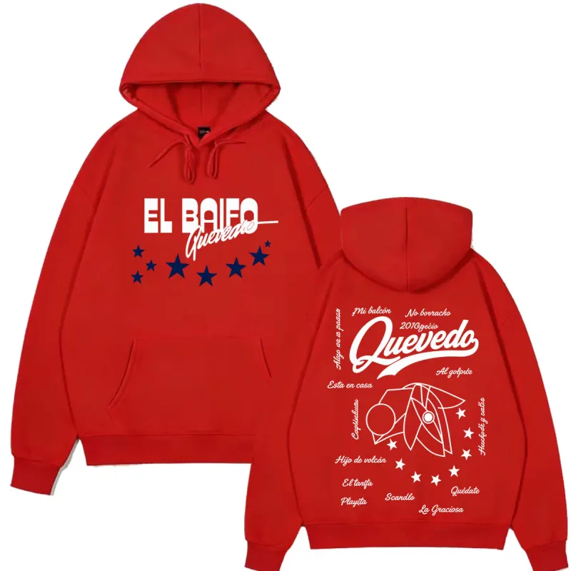 EL BAIFO Album 2026 Tour Graphics Hoodie Men Women Aesthetic Trend Sweatshirts Loose Casual Vintage Oversized Pullover