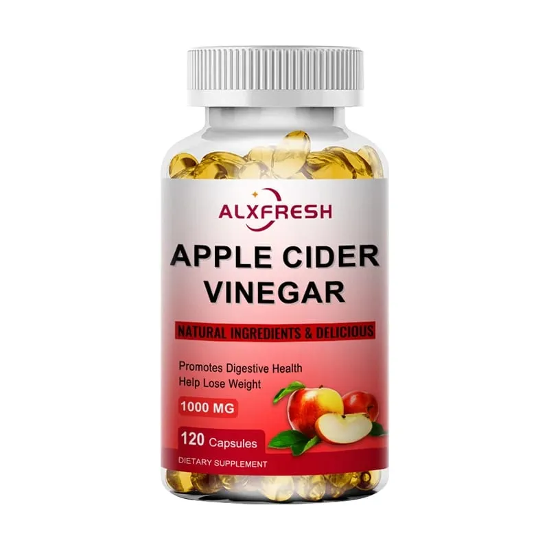 Alxfresh äppelcidervinägerkapslar med zinkvitaminer | 1000mg | Hälsosamt tillskott Icke-GMO