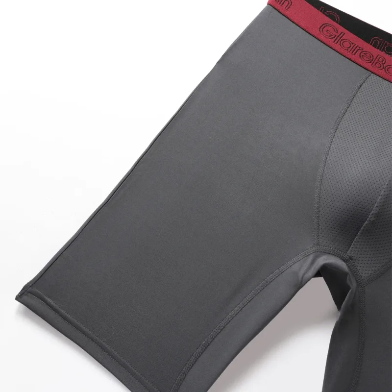 4 Stück gemischte Farben, schnell trocknende Boxershorts mit langem Bein, Unterhose, Unterwäsche für Zuhause und Sport, hochwertige Herrenhöschen — image 14