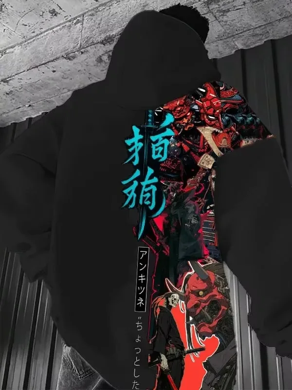 Japansk anime 3d-tryck luvtröja Män Kvinnor Mode Sexig Samurai träningsoverall Fritidskläder Luvtröja Höst Vinterkläder Y2k kappa — image 1