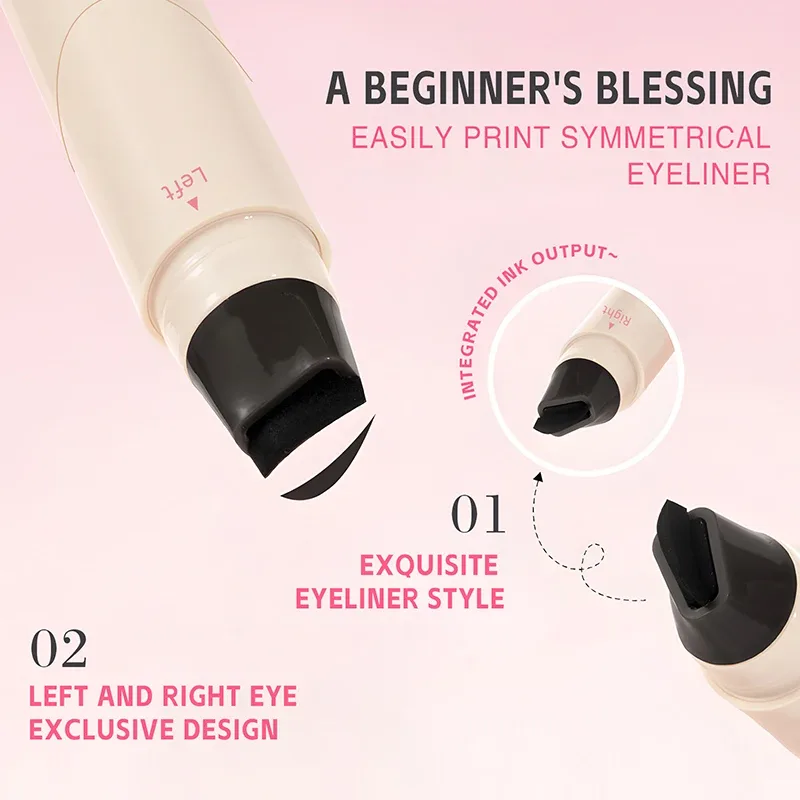All-in-one Rotating Eyeliner Stamp Pen Quick Eye Makeup Double-Ended Eyeliner Waterproof Long-Lasting Stamp Eyeliner — image 4