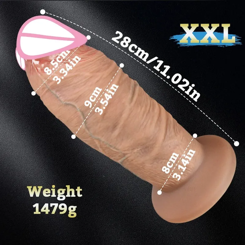 Μακρύ πέος Big Dick Super Realistic Thick Dildos Πρωκτικό Dildo Κολπικό Διαστολέα Παιχνίδι σεξ ενηλίκων Γυναικείο Αυνανισμός Buttplug — image 8