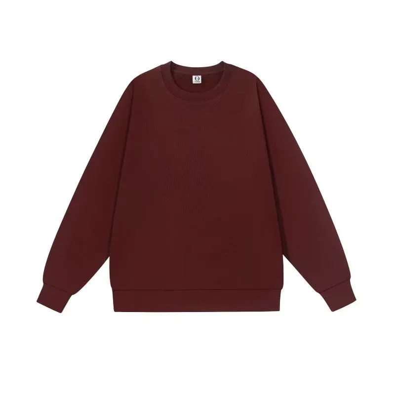 300 grams retro trendy round-neck hoodie stylish and simple casual sportswear shirt custom DTG printed with logo — image 12