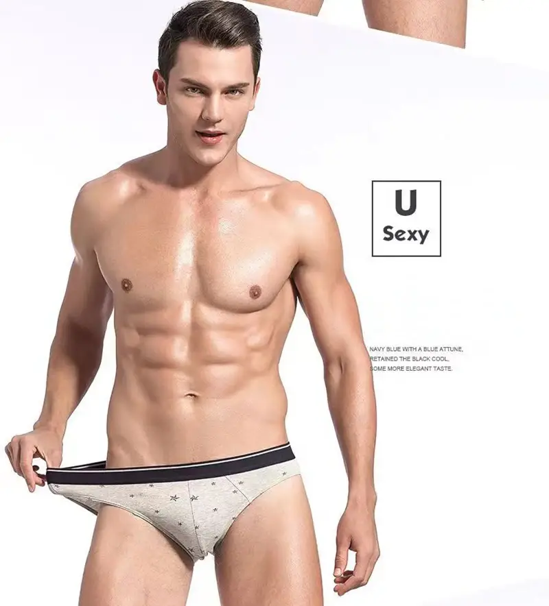 4 pçs/lote cuecas masculinas lingerie sexy calcinha masculina de algodão respirável cueca listrado calcinha lotes por atacado — image 9
