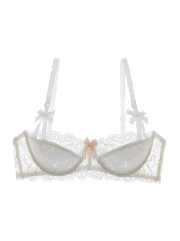 Conjunto de sutiã meia xícara de verão, tendência, fino, grande, minimizador de busto, lingerie de abstinência, para mulheres, sono diário, roupa casual — image 11