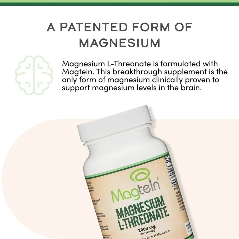 Magnesium L-Threonate Sleep and Cognitive Support - high Absorption - Most Bioavailable Form of Magnesium - 2000mg -120capsules — image 2