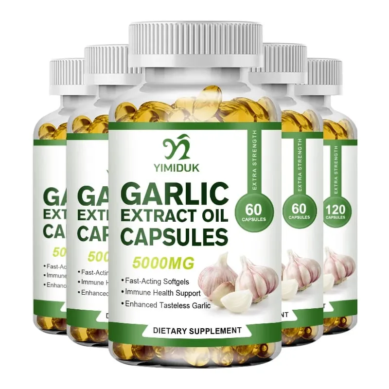 Organic Garlic Oil Extract Capsules Immunity Improves Cardiovascular Function Support Increase Glutathione Level Cellular Detox — image 11