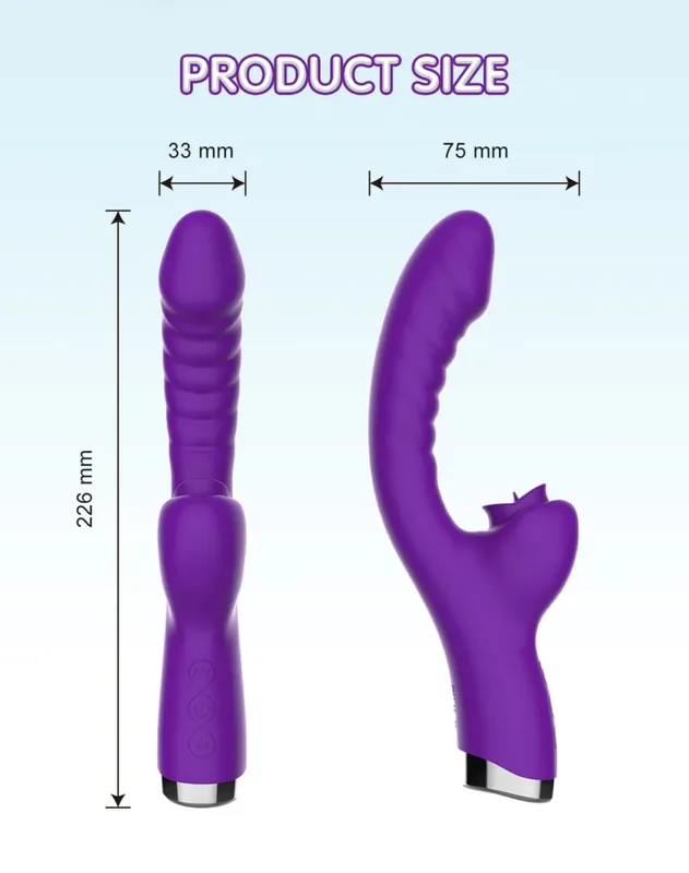 Dildo Vagina Massage Wand G-Spo Licking Clitoral Vibrator Female Sex Toy Clitoris Stimulate Tongue Vibrator Adult Women Sex Toy — image 8