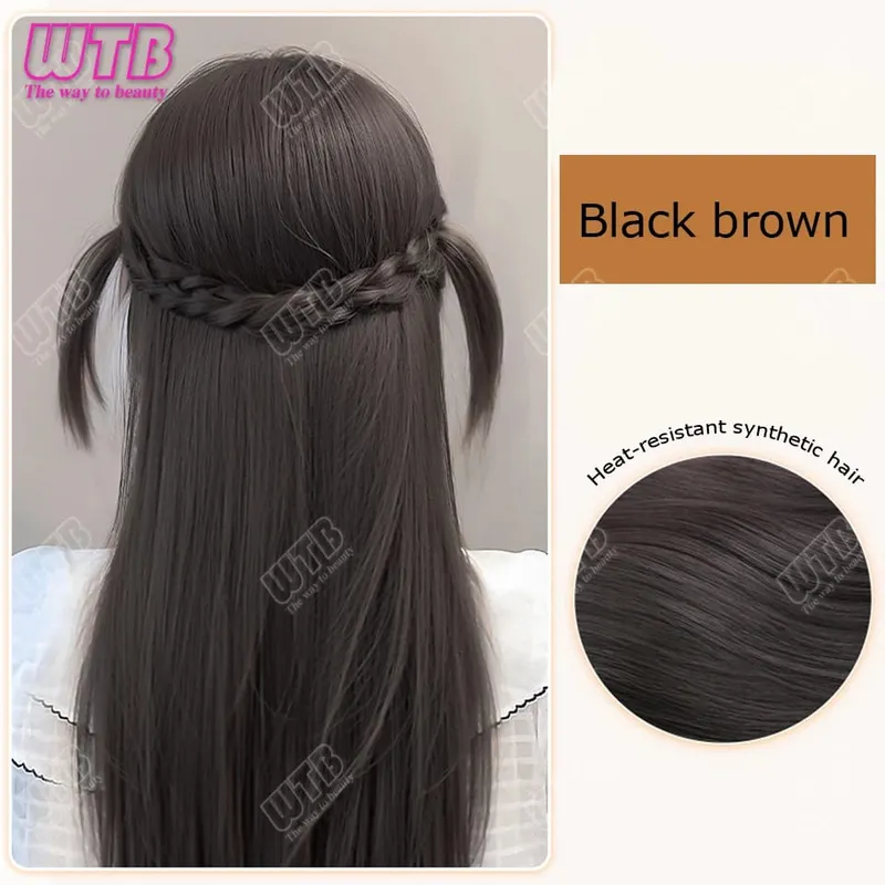 Synthetic Hair Accessories Wig Hair Accessories Cute Headdress Natural Fluffy Braided Modeling Dress up Fake Braids Wig — image 10