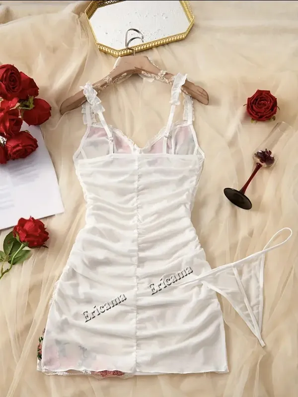 Sexy Bra Set Transparent Lace Erotic Underwire Bra Lace Sexy Lingerie Fancy Outfit Romantic Hot Underwear Set Mga Set ng Bra at Panty — image 5