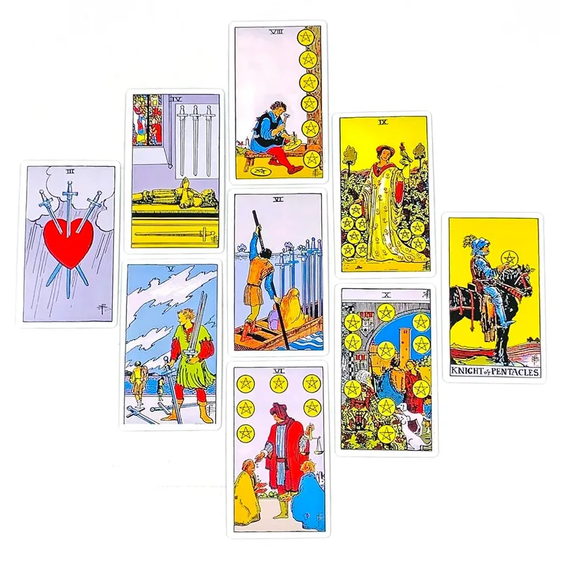 Hot-selling Tarot Deck 78 Cards English Version Divination Tarot Cards Board Games Cards Game with Guidebook For Beginners — image 5