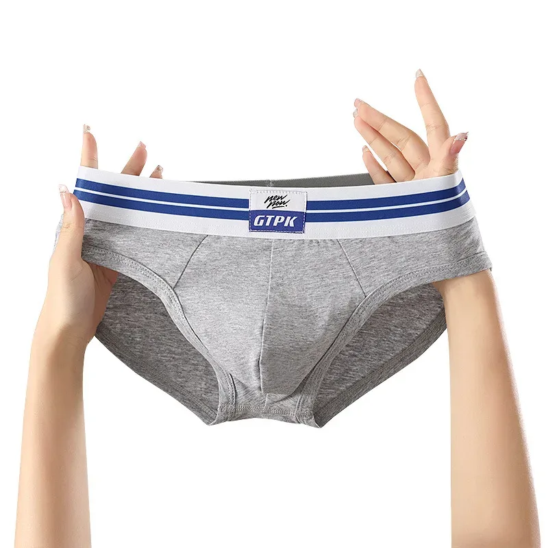 [Bloom the love] marca 3 peças de algodão breve roupa íntima masculina novos cuecas masculinas homme homem boxershorts tamanho M-3XL E099-HR