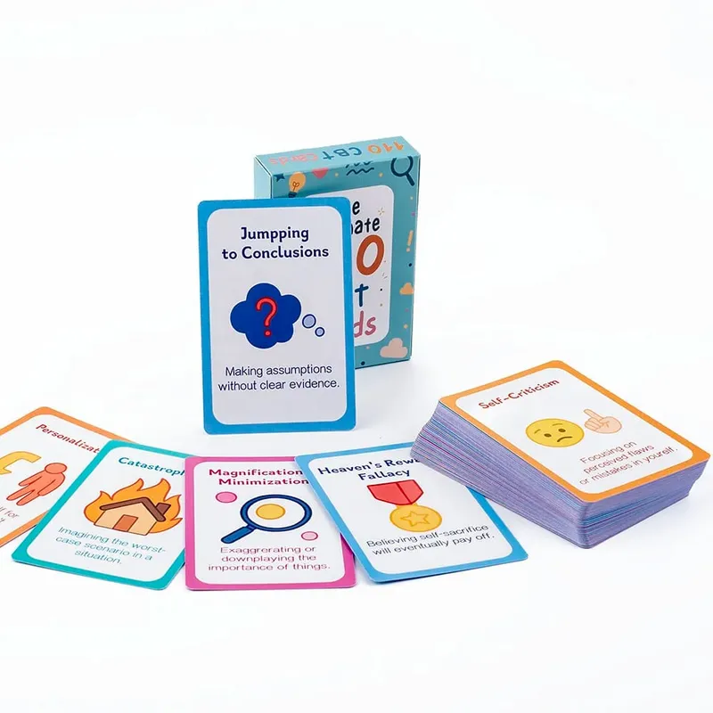 110pcs Adult Mindfulness Cards Emotional Management Supplies Stress Relief Tool Mental Wellness for Teens & Students Board Game — image 1