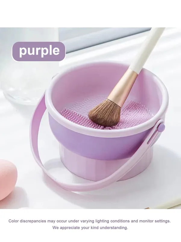 Miska na čištění štětců na make-up Univerzální mycí stojan na sušení a skladování štětců Jemný nástroj na čištění štětců, houbičky a mixéry