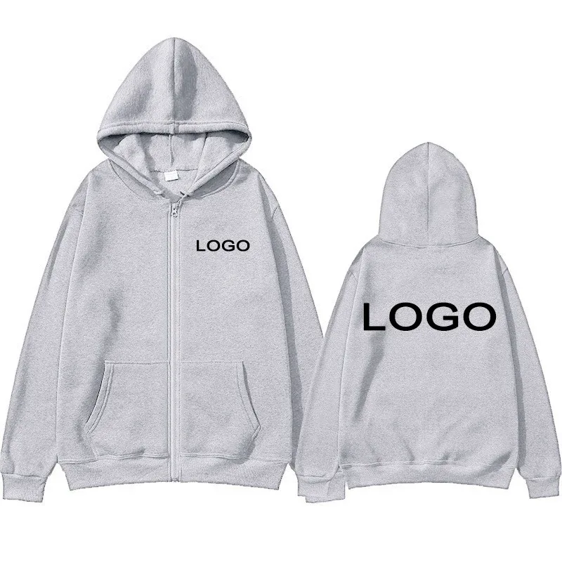 Moletons femininos estampados personalizados com zíper para cima com capuz roupas soltas casuais moda manga comprida com capuz personalidade pulôver — image 3