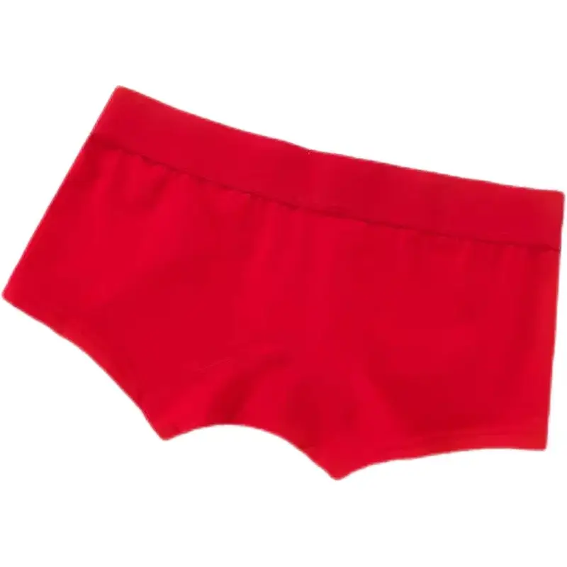 Cueca masculina de canto plano cintura baixa moda cor sólida u levantada slim fit respirável shorts — image 7