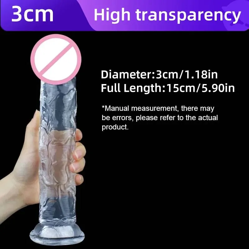 Transparent Big Dick 13 Sizes Realistic Jelly Dildo Women Gay Anal Sex Toys Soft Clitoris Vaginal Masturbators Penis Suction Cup — image 15