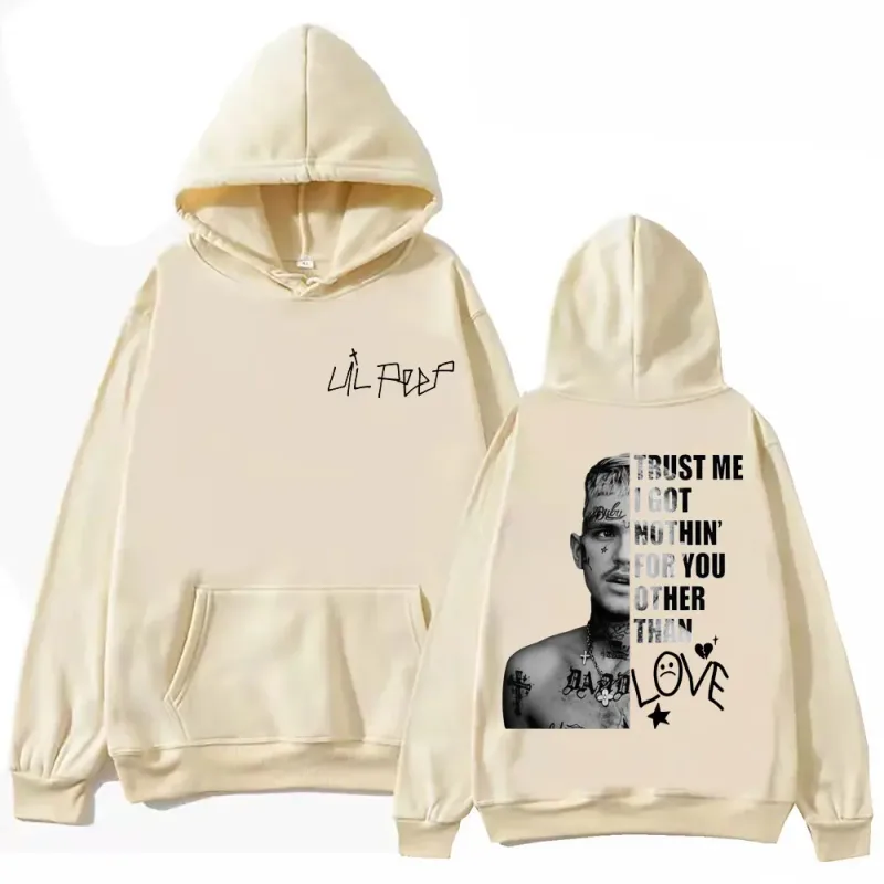 Rapper Lil Peep Merch Hoodies Homens Mulheres Roupas Hip Hop Vintage Pullovers Moda Casual Oversized Moletom Com Capuz Streetwear — image 4