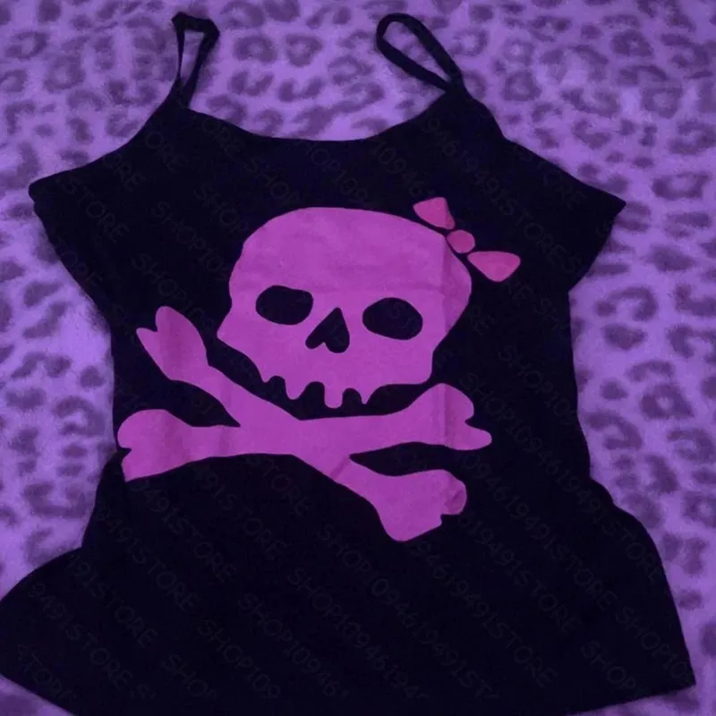 Crop Tops With Suspenders Grunge Clothes Y2k Vintage Top Women Aesthetic Women's Corset Woman Clothing Emo Summer Tanks & Camis — image 1