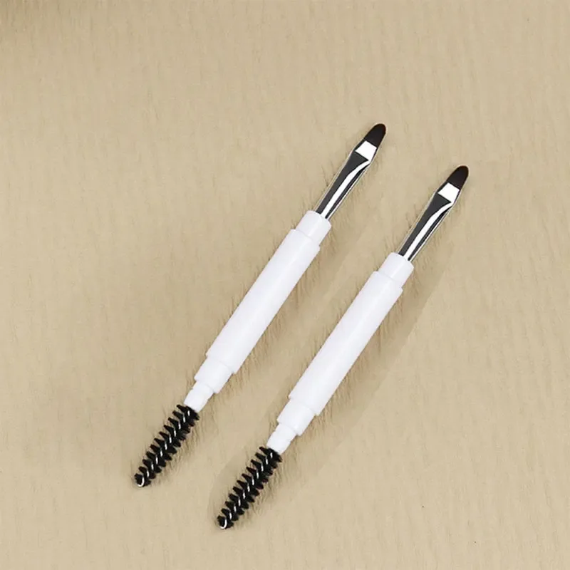 Double ended Portable Makeup brushes Travel size Make up brushes Eyeshadow Eye Brow Crease essential cosmetic tools with lid — image 11