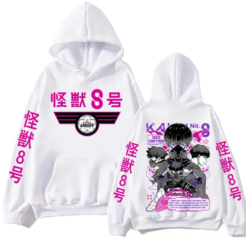 Anime Kaiju No 8 Soushirou Hoshina Cartoon Hoodies Oversized Hooded Sweatshirt Long Sleeves Cotton Hoodie Men Women Clothes — image 3