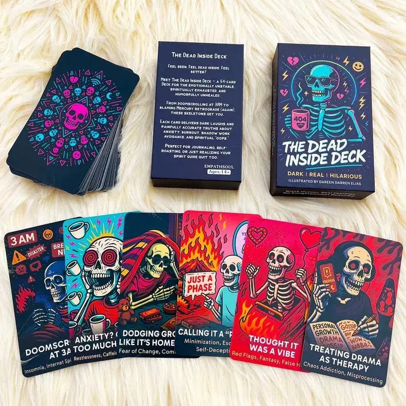 The Dead Inside Deck Tarot Cards 54 Cards 13x8cm Skeletal Divination Oracle Meet Death Below Decks Card Games