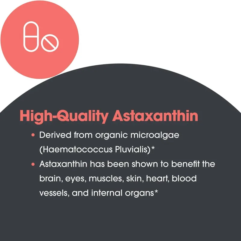 Astaxanthin 12mg Antioxidant Supplement Softgels for Women Men Premium Triple Strength Formula | Non-GMO Gluten Free No Soy — image 7