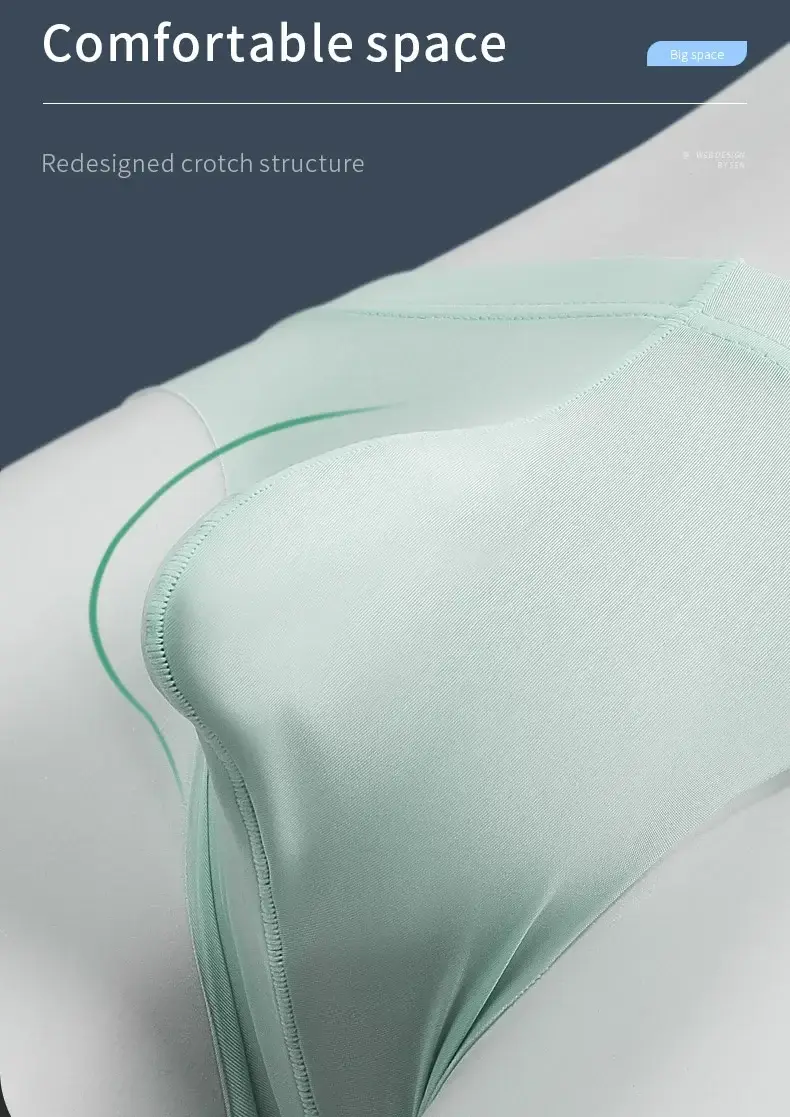 1PCS Men's Low-Waist Ice Silk Underwear Summer Charm Triangular Pants Individuality Comfortable Breathable Men's Underpants — image 7