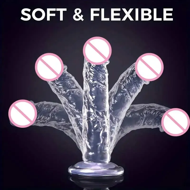 Super barato realista macio feminino erótico anal grande vibrador ventosa geléia pau brinquedos sexuais clitóris macio masturbadores vaginais pênis — image 4