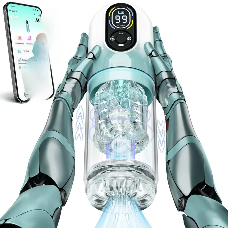 Viewing Window Waterproof Masturbation Cup Vacuum Sucking Tongue Licking Blowjob Telescopic Rotating Male Masturbator Sex Toy