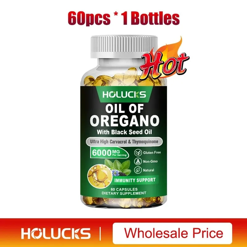 Oregano Oil Softgels Promote Digestion Gut Health Immune & Energy Support Anti-oxidation Organic Foods Supplement Non-GMO