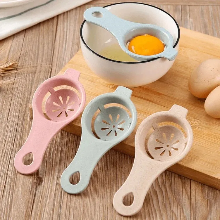 1pc Sustainable Wheat Straw Egg Separator - Easy Yolk & White Filter For Baking Kitchen Gadget — image 8