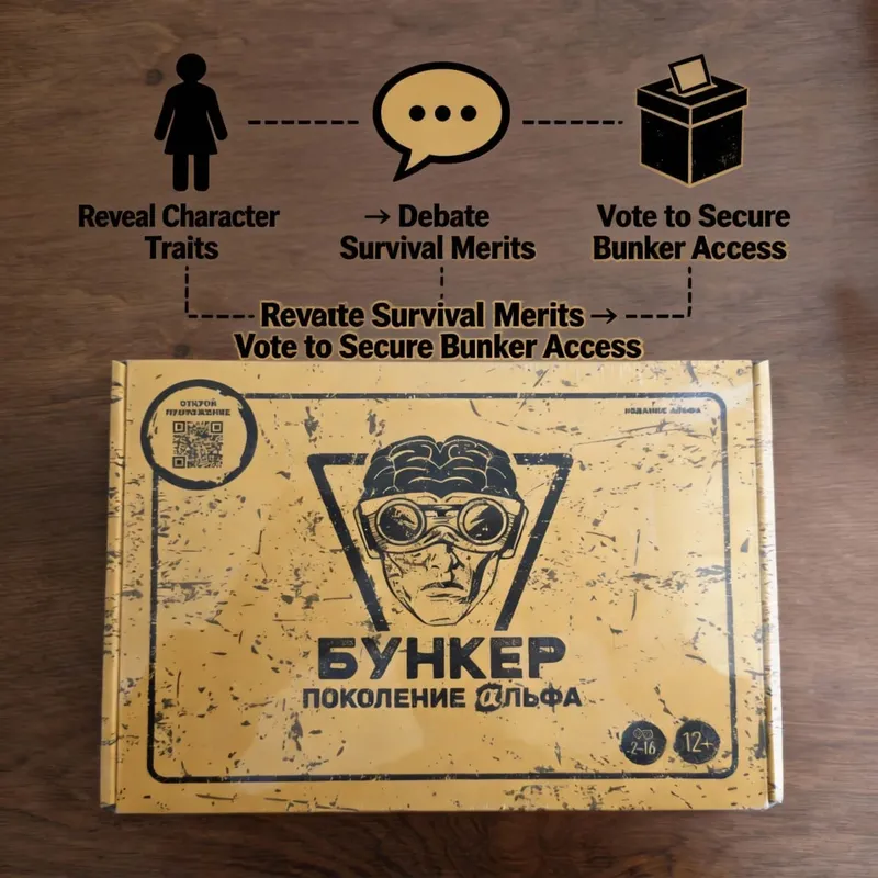 BUNKER: ALPHA GENERATION (Russian Version) - Apocalyptic Social Deduction Game for Adults Strategic Survival Tabletop Experienc — image 5