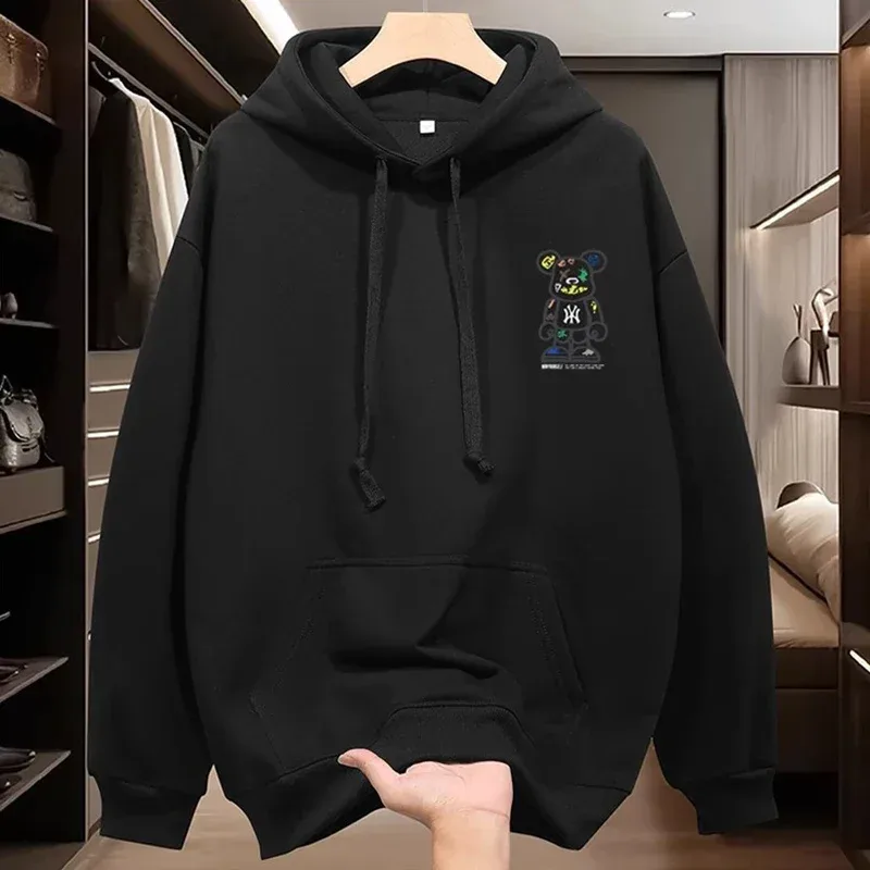 2026 novo design camisa esportiva masculina com capuz-primavera-outono casual moda solta ajuste legal casal topo — image 3