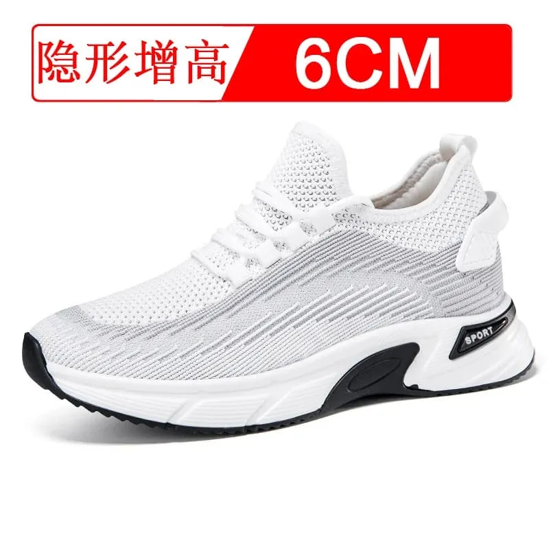 Elevator Shoes Invisible Heightening 8cm. Breathable Mesh Fabric Sports Shoes Heightening Inside for Men's Shoes Size 6cm — image 11