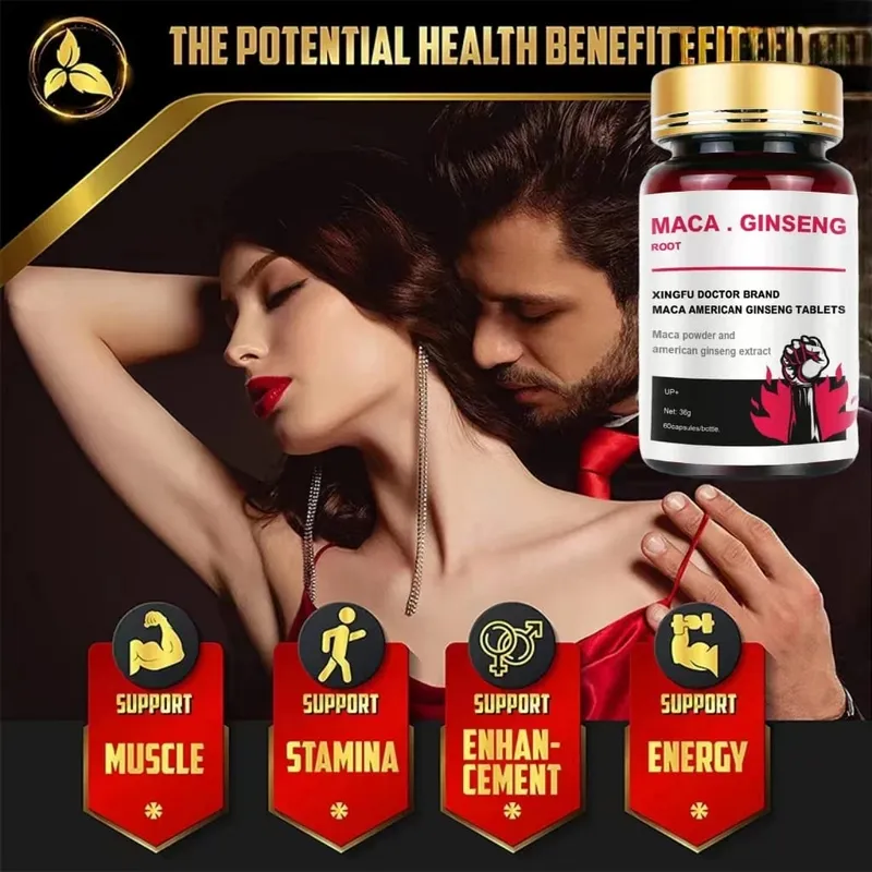 Best Men's Black Maca Supplement - Ginseng Supplement for Health Energy and Endurance Muscle Mass