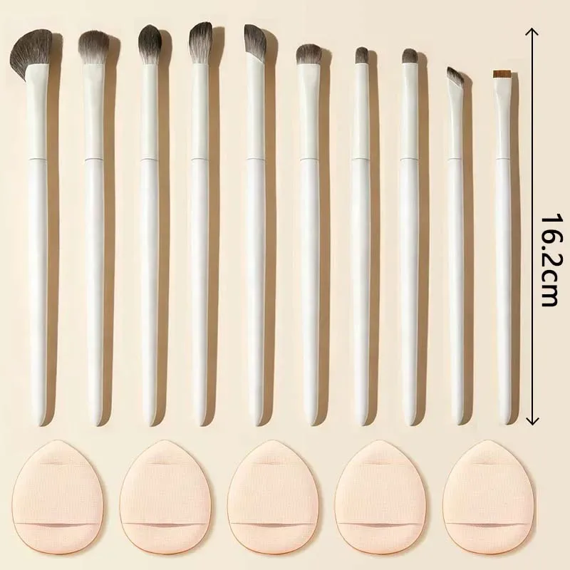 5/6/8/10pcs Natural Eye Makeup Brushes Set Detail Eyeshadow Contouring Brush Ultra Soft Blending Eyeliner Brow Brush Makeup Tool — image 3