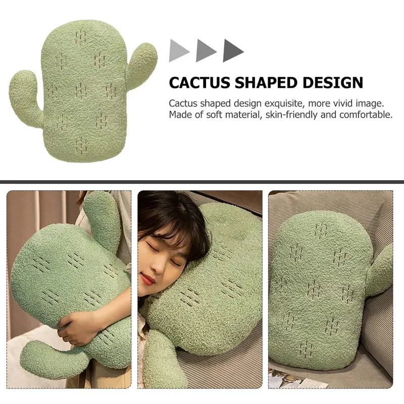 Cactus Shaped Pillow Soft Comfortable Nordic Style Decorative Throw Pillow for Sofa Bed Car Living Room Bedroom Nursery Home — image 4