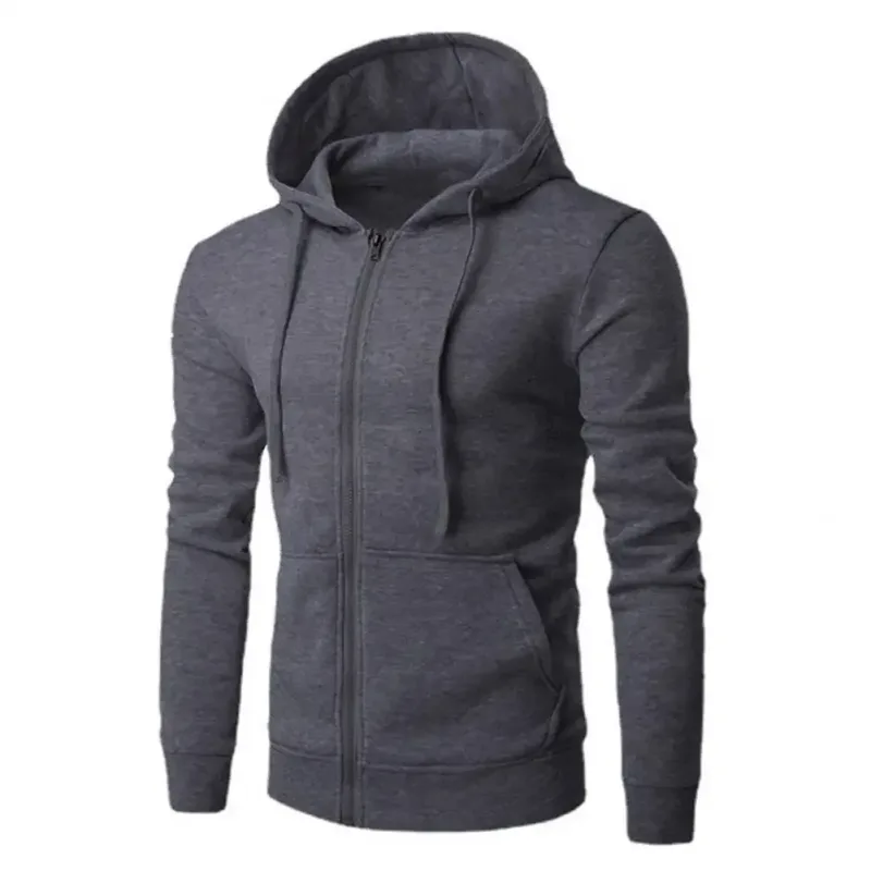 Panlalaking Fashion Fleece Loose Casual Zipper Hoodie Angkop para sa Spring at Autumn Wear