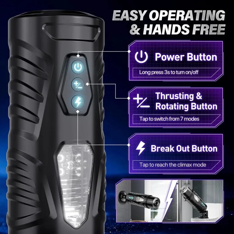 Sex Toys Vagina Masturbation Cup Masturbator Electric Automatic Shaking Sucking Sexy Groans Male Masturbator Pussy Adult Tools — image 3