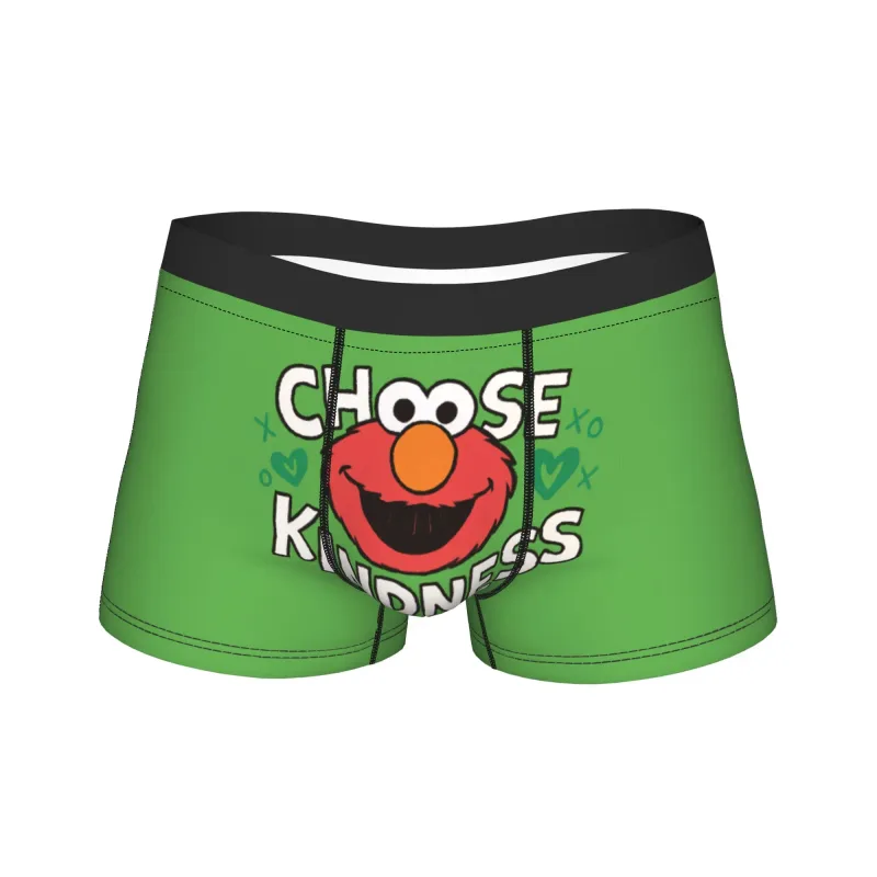S-Sesames Streets Tango Elmo & Grover Cueca masculina Shorts Cuecas Boxershorts engraçados Qualidade Aduaneira Calcinhas Oversize — image 9